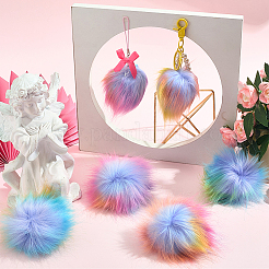 6Pcs Faux Fox Fur Soft Pompom Ball&nbsp;FIND-SC0020-45