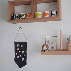 2Pcs 2 Colors Cotton Wall Hanging Brooch Organizer Storage&nbsp;AJEW-CP0010-43