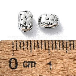 チベット風合金ビーズ  オーバル  アンティークシルバー  4x6x4mm  穴：1.6mm  約1315個/500g&nbsp;TIBEB-F065-17AS