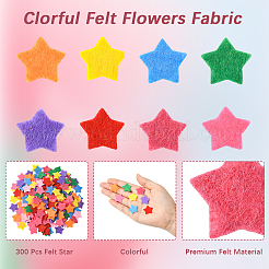 フェルトアクセサリー3袋  衣装帽子バッグ飾りアクセサリー  スター  19x20x0.5mm  100個/袋&nbsp;DIY-SC0031-13A