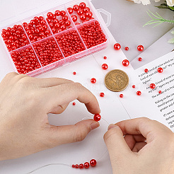 1113Pcs 6 Styles Imitation Pearl Resin Beads Strands&nbsp;RESI-PH0002-29