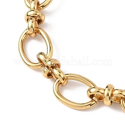 304 Stainless Steel Oval Link Chain Bracelets for Women&nbsp;BJEW-JB12855-01