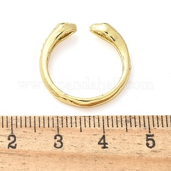 Brass Micro Pave Cubic Zirconia Cuff Rings for Women&nbsp;RJEW-Z084-01G-01