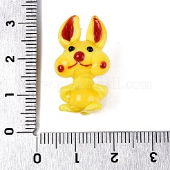 Handmade Lampwork Rabbit Figurine Display Decorations&nbsp;LAMP-N034-27C
