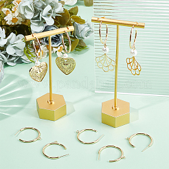 16Pcs Brass Ring Stud Earring Findings&nbsp;KK-BBC0011-99