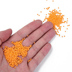 11/0 チェコ不透明ガラスシードビーズ  光沢のある  ラウンド  オレンジ  2.2x1.5mm  穴：0.7mm  約500 G /袋&nbsp;SEED-N004-003B-32