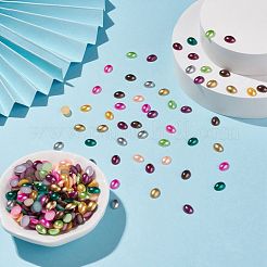 ABS Plastic Imitation Pearl Cabochons&nbsp;SACR-R755-8x6mm-ZM