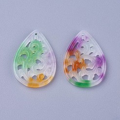 Carved Natural White Jade Pendants&nbsp;G-L495-42