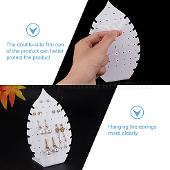 4Pcs Leaf Shaped Acrylic Slant Back Earring Display Stands&nbsp;EDIS-FG0001-62