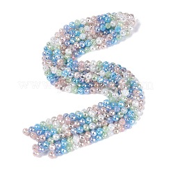 Electroplate Imitation Jade & Opaque & Transparent Glass Beads Strands&nbsp;EGLA-Q135-8MM-A11