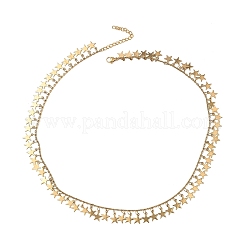 304 Stainless Steel Star Tassel Necklaces for Women&nbsp;NJEW-D328-04G