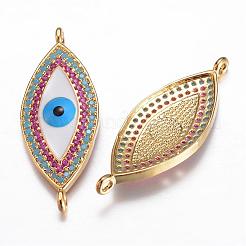 Brass Enamel Links&nbsp;ZIRC-P020-03