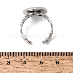 304ステンレス鋼リング部品  ラウンドベゼルカップリングセッティング  ステンレス鋼色  15.5mm  18mm  トレイのサイズ：14mm&nbsp;STAS-P454-06D-P