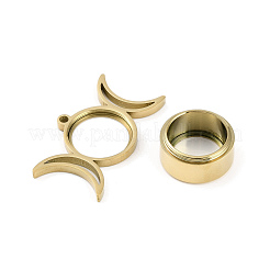 Ion Plating(IP) 304 Stainless Stee Locket Pendants&nbsp;STAS-S132-14G-02