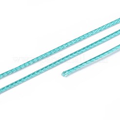 ポリエステルワックスコード  ラウンド  淡いターコイズ  0.5mm  5 M /バンドル&nbsp;YC-TAC0001-16