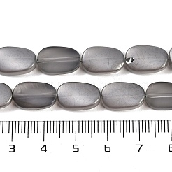 電気メッキガラスビーズセット  艶消し  オーバル  グレー  14x9x4.5mm  穴：1mm  約50個/連  27.17インチ（69cm）&nbsp;EGLA-C009-01B-PL02