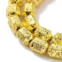 Electroplated Natural Lava Rock Beads Strands&nbsp;G-H303-A10-G02