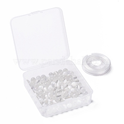100Pcs 8mm Natural Selenite Beads&nbsp;DIY-LS0002-17