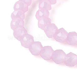 ジェイド風ガラスビーズ連売り  ラウンド  多面カット  パールピンク  2x2mm  穴：0.6~0.8mm  約173~182個/連  13.58~14.37''（34.5~36.5センチメートル）&nbsp;GLAA-T028-2mm-11E