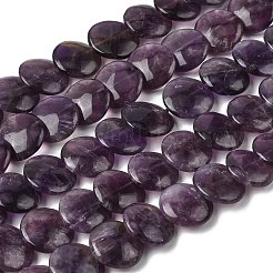 天然石アメジストビーズ連売り  フラットラウンド  11.5~12x3~3.5mm  穴：0.7mm  約41個/連  14.65''（37.2センチメートル）&nbsp;G-K366-D06-02