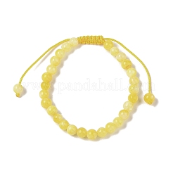 6mm Round Dyed Natural Jade Imitation Beeswax Braided Bead Bracelets for Women Men&nbsp;BJEW-C067-01A-05