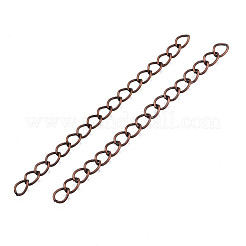 鉄アジャスターチェーン  カーブチェーン  ニッケルフリー  赤銅鉱  70mm  リンク：5~5.5x3.5~4x0.8mm&nbsp;IFIN-T007-11R-NF