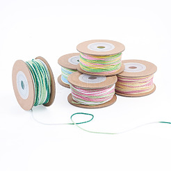 5 Rolls 5 Colors Segment Dyed Macrame Cotton Cord&nbsp;OCOR-TA0004-05D