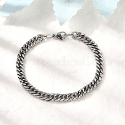304 Stainless Steel Cuban Chain Bracelets for Men&nbsp;BJEW-B140-06C