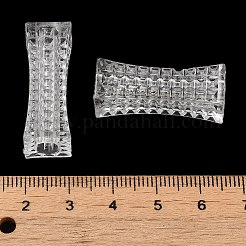 クリアアクリルヨーロピアンビーズ  大穴ビーズ  直方体の  透明  30.5x11x11mm  穴：6mm  約265個/500g&nbsp;TACR-G048-15