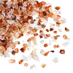天然カーネリアンチップビーズ  穴なし/ドリルなし  染め＆加熱  2~8x2~4mm  約8500個/500g&nbsp;G-O103-18