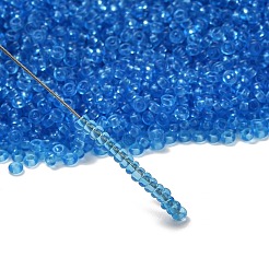 12/0 FGBグレードAラウンドガラスシードビーズ  透明色  藤紫色  12/0  2x1.5mm  穴：0.8mm  約30000個/袋&nbsp;SEED-Q006-F15
