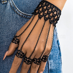 2Pcs Halloween Gothic Finger Ring Bracelets for Women&nbsp;BJEW-CN0001-15