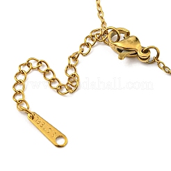 201 Stainless Steel Yoga Human Pendant Necklace with Cable Chains&nbsp;NJEW-Q317-16G