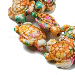 Spray Painted Synthetic Turquoise Beads Strands&nbsp;G-E617-A02-01