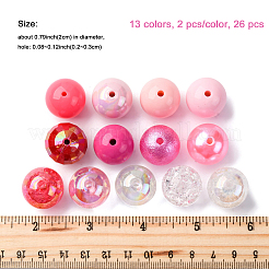26Pcs 13 Colors Transparent & Opaque Acrylic Beads&nbsp;MACR-FP0001-19