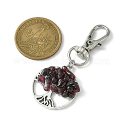 Flat Round with Tree of Life Tibetan Style Alloy Pendant Decorations&nbsp;HJEW-JM01743-02