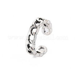 Curb Chain Shape Open Cuff Ring&nbsp;RJEW-S038-214