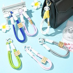 6個 6色ダブルボタン携帯電話ストラップ  ミックスカラー  16×6×3cm&nbsp;ST-CJ0023-05
