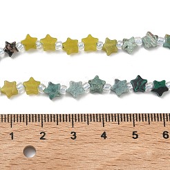 6 Styles Opalite & Synthetic Malachite & Natural Lemon Jade & HuBei Turquoise & Flower Amazonite & Rhodonite Beads Strands&nbsp;G-D095-A05