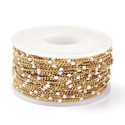Ion Plating(IP) 304 Stainless Steel Enamel Curb Chains&nbsp;CHS-P013-01G-11