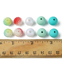 DIY ラウンド シリコン & アクリル & ベリー ビーズ ファインディング キット  ミックスカラー  11.5~12x12mm  穴：1~3mm&nbsp;DIY-FS0006-26A