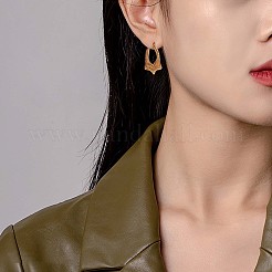 Brass Wire Wrapped Chunky Hoop Earrings for Women&nbsp;JE914A