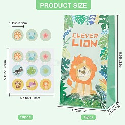 6 Style Animal Theme Paper Bags&nbsp;AJEW-WH0283-18