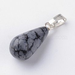天然石&合成ミックスストーンペンダント  染め  ティアドロップ  ミックスカラー  17~18x7~8mm  穴：2.5x5.5mm&nbsp;G-S214-24
