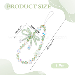 1Pc Alloy & Glass Mobile Straps&nbsp;MOBA-ME0001-01B