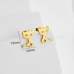 304 Stainless Steel Stud Earrings for Women&nbsp;WG6F38D-01