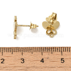 イオンプレーティング（IP）304ステンレス鋼スタッド金具  蝶  ゴールドカラー  12x9mm  穴：1.2mm  ピン：11x0.7mm&nbsp;STAS-I206-43G