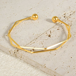 Stylish 304 Stainless Steel Cuff Bangles&nbsp;LY6810-2