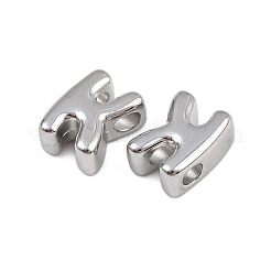 304ステンレススチールチャーム  文字L  文字k  7x5.5x3.5mm  穴：1.8mm&nbsp;STAS-C135-03K-P