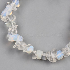 Unisex Chip Opalite Beaded Stretch Bracelets&nbsp;BJEW-S143-10